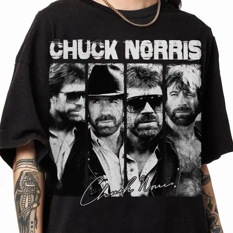 Vintage Memorial Chuck Norris Tee, Chuck Norris Actor Bootleg Chuck Norris Cowboy Hero Tribute Legend Humor 1940 2026 T-shirt
