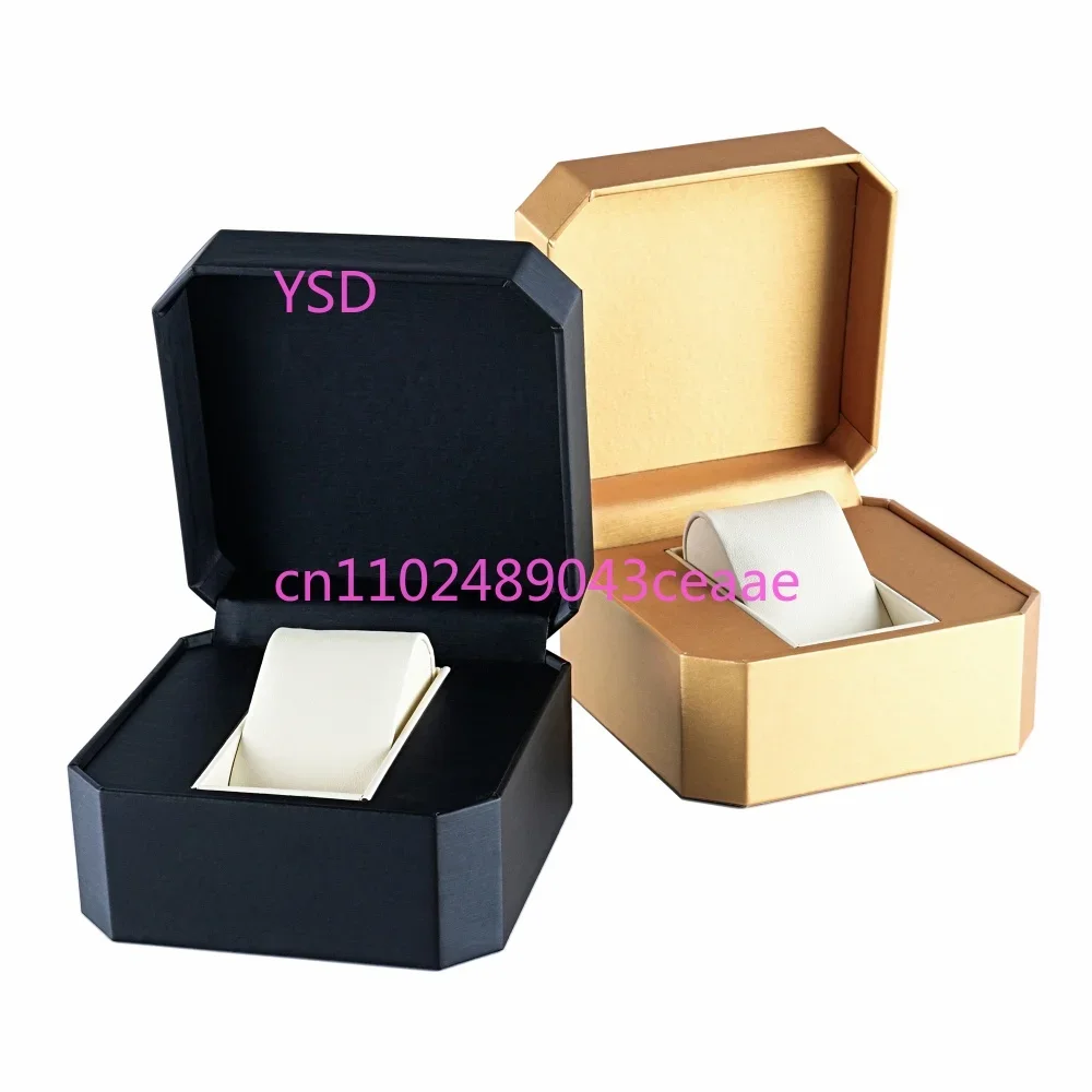 1Pcs High Grade PU Octagonal Watch Case Jewelry Storage Gift Box Free Customization Logo Wholesale