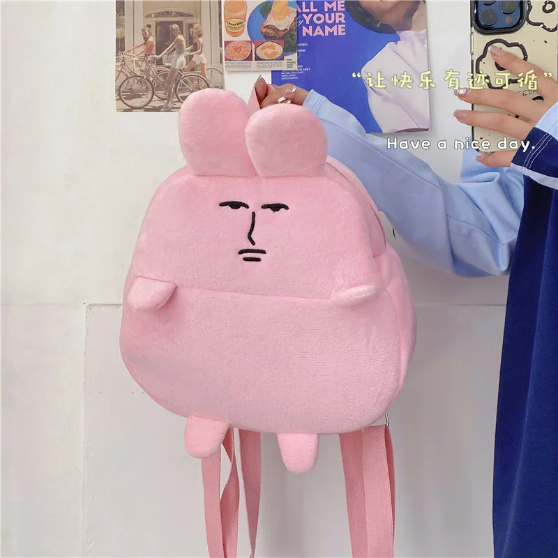nova-mochila-de-pelucia-com-expressoes-faciais-deslumbrantes-mochila-de-coelho-rosa-grande-capacidade-mochila-de-estudante-do-ensino-medio
