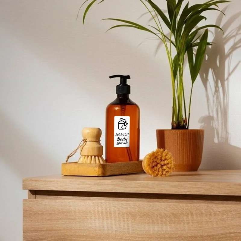 SINMARK 2 ม้วนป้ายความร้อนสติกเกอร์สีขาว 40 มม.กว้างกันน้ําป้ายกระดาษ DIY หมวดหมู่ชุดสําหรับ Phomemo แบบพกพาเครื่องพิมพ์