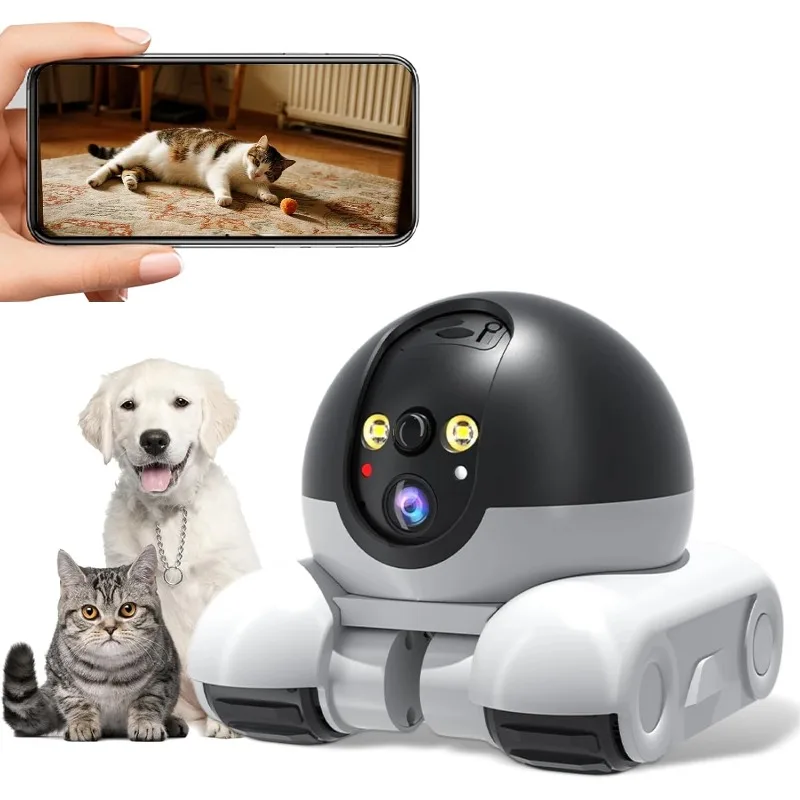WIFI Dual Lens Robot Camera Dual Screen Monitoring 1080P HD PTZ IP Security Surveillance Camera Auto Tracking Baby Pets Monitor