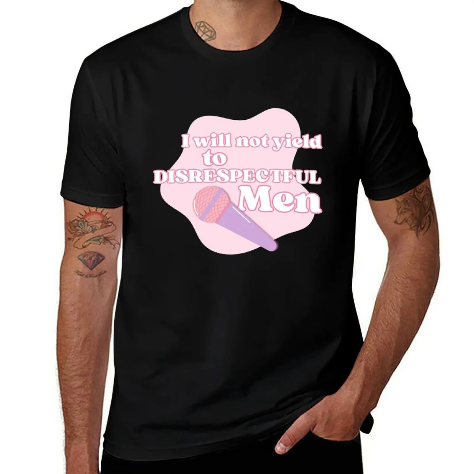

I Will Not Yield to Disrespectful Men T-Shirt football t shirt oversized t shirts men