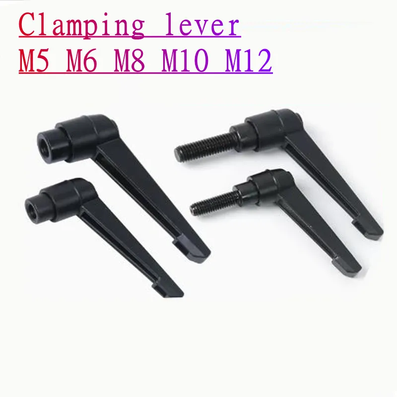 1PC M4 M5 M6 M8 M10 M12  Clamping Lever Machinery Adjustable Handle Locking External Male Thread Knob