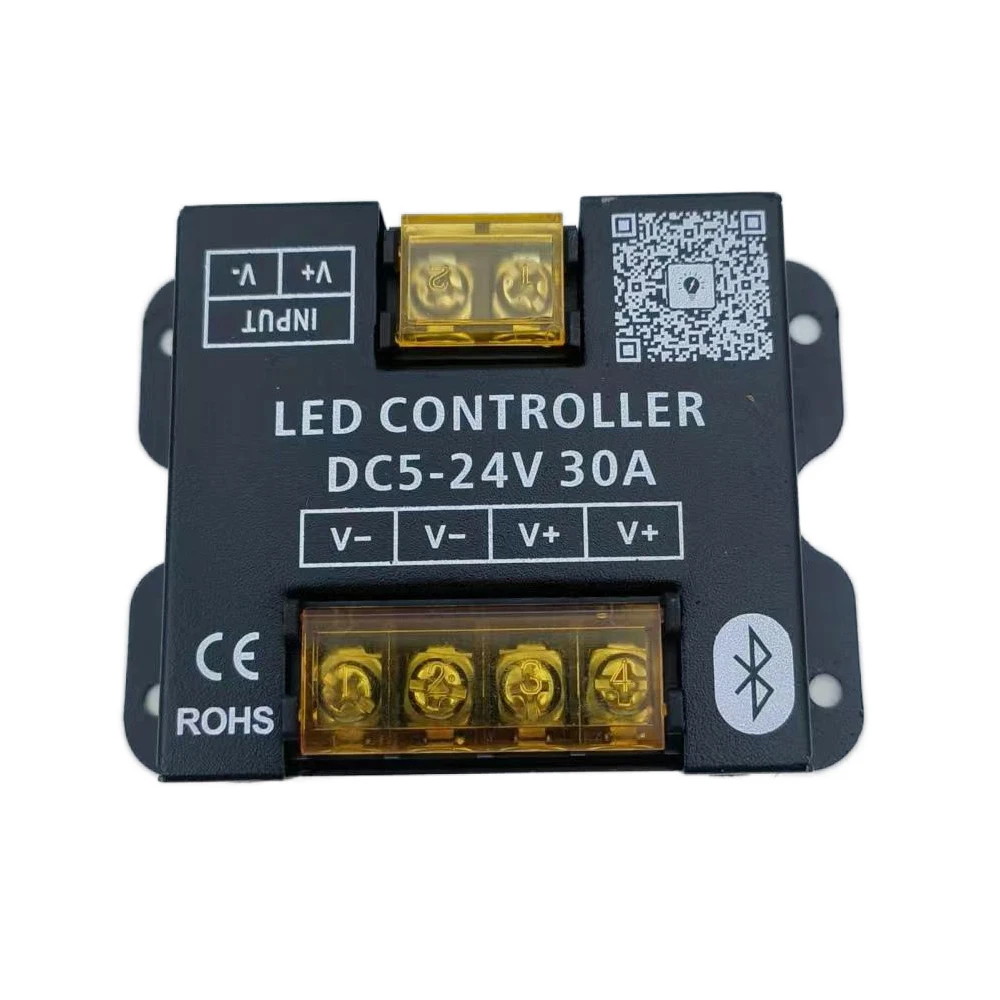 DC12-24V 30A 360 واط تطبيق الهاتف المحمول اتصال بلوتوث LED قطاع تحكم باهتة مع RF اللمس عن بعد استخدام للضوء LED