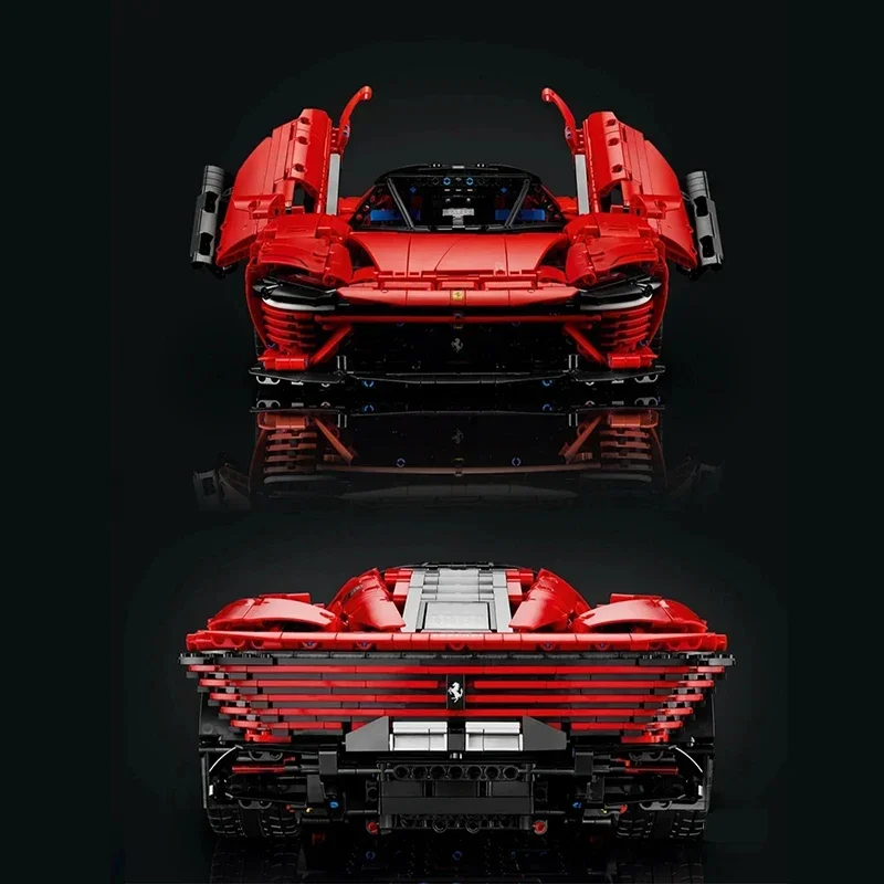 3778 قطعة التقنية صالح السوبر سيارة فيراريد بنة الطوب سيارة رياضية مركبة Hypercar تجميع نموذج ألعاب مكعبات للأطفال البالغين