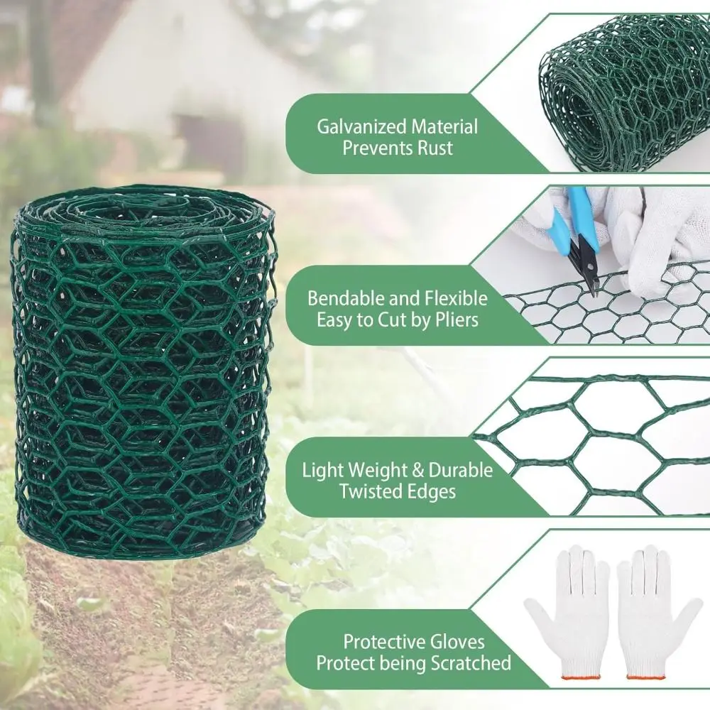 Professional Rust-Resistant Hexagonal Mesh Flexible Versatile Garden Netting Durable Wire Fencing Garden