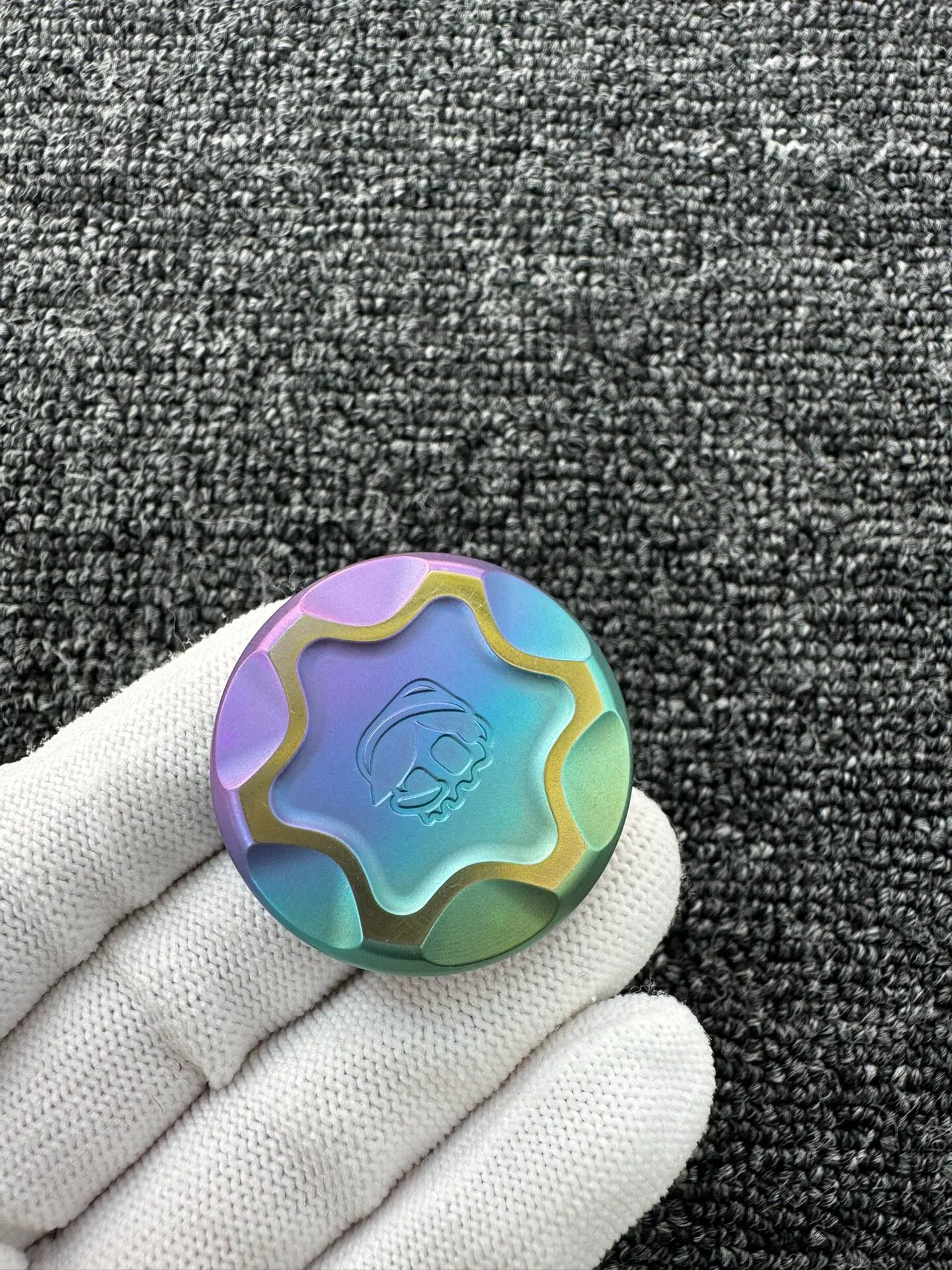 ACEDC mechanical milk cover, titanium color edc metal decompression toy