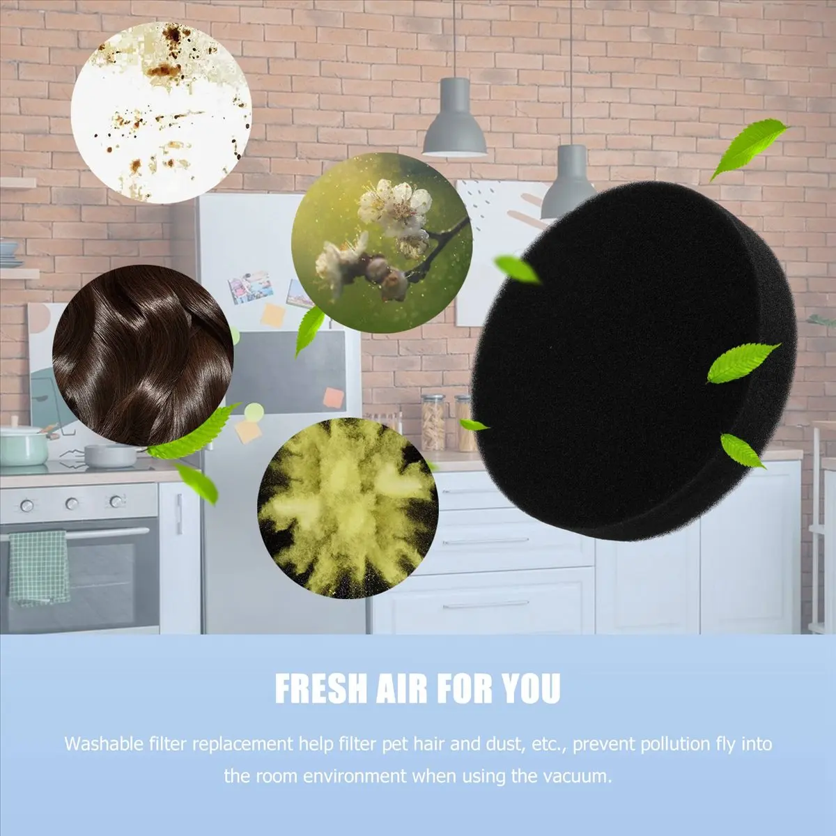 Filtre à mousse sous vide REST, 3 pièces, pour remplacement DCF-26, pour 1608225, remplace les pièces 68465A, 68465A-2, 68465-2, 68465, etc.