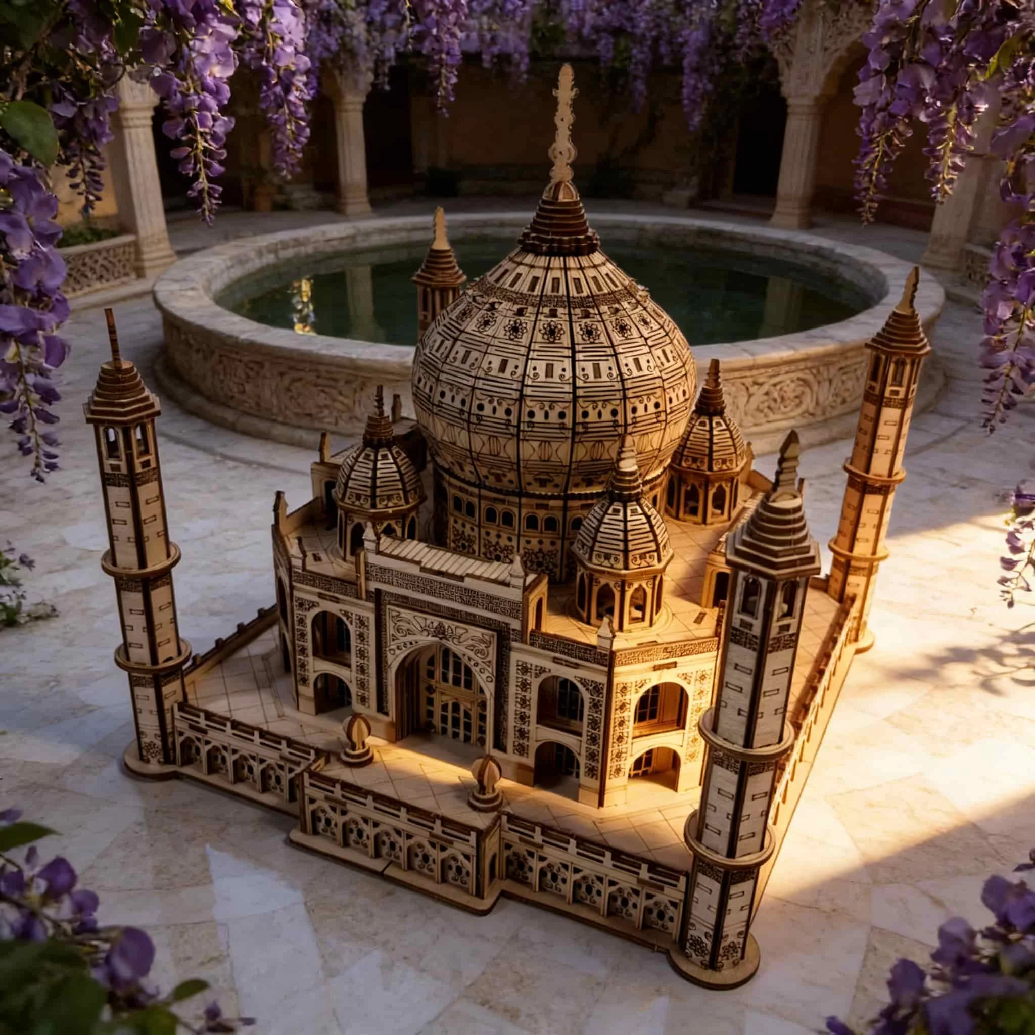 

Модель деревянного пазла Taj Mahal 3D, идеальный праздничный подарок на Хэллоуин, Рождество и дни рождения.