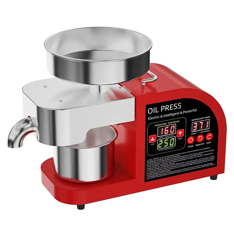2026 New Automatic Stainless Steel Cold & Hot Peanut Sesame Rapeseed Walnut Almond Oil Electric Home Use Oil Press Machine