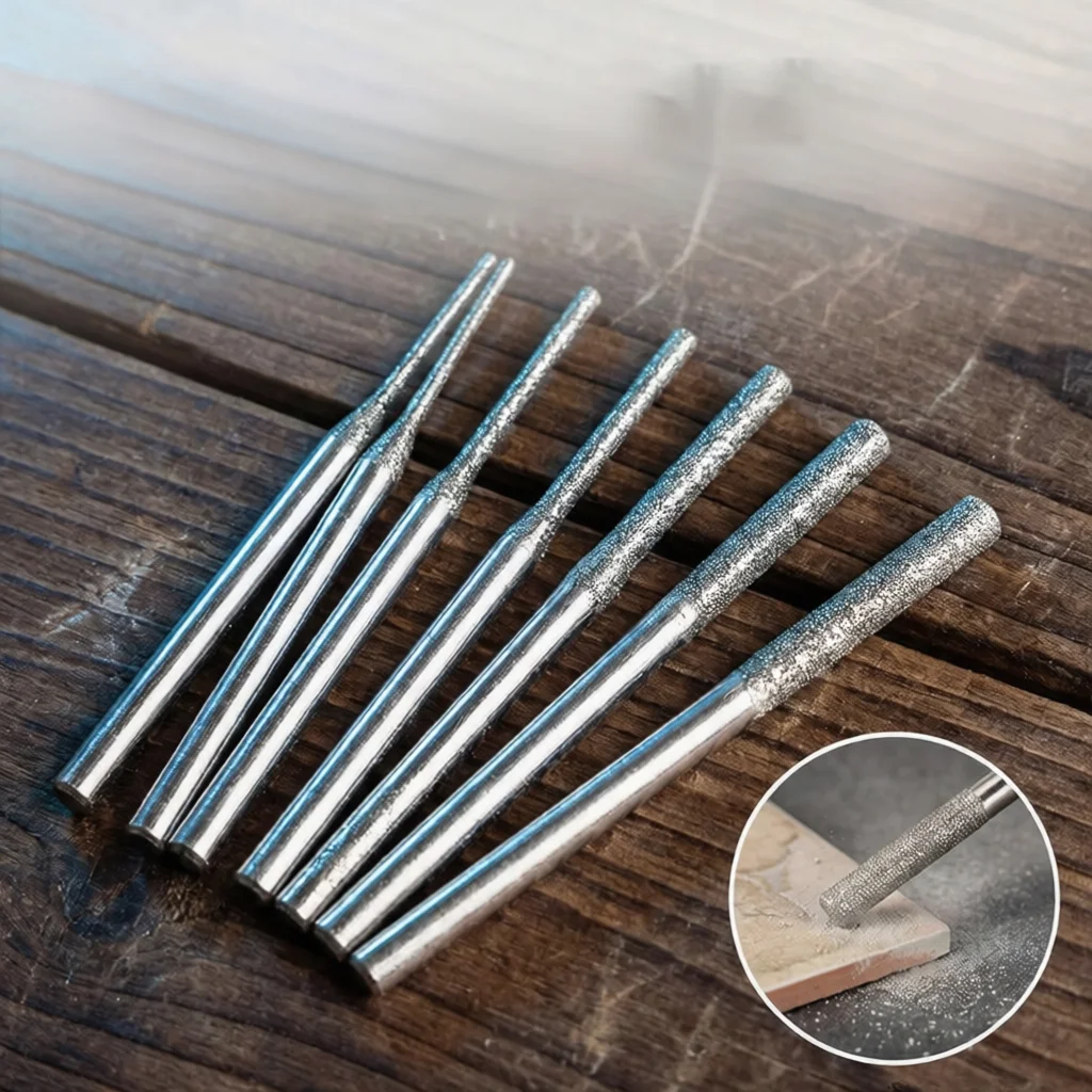 Emery Drill Bit Jewelry Stone Carving Needle Diamond Grinding Head Rotary Power Tool Accessories Extended Precise