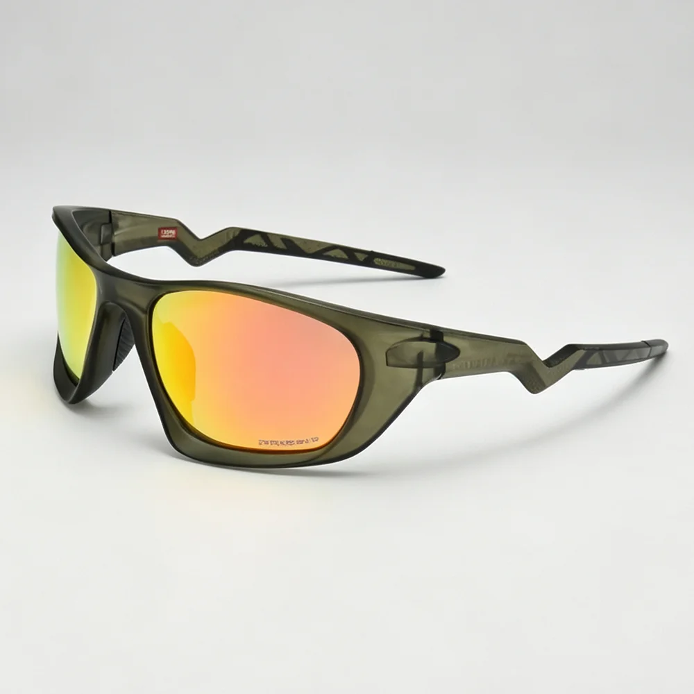 OO9431 Lateralis Sports Sunglasses Clear Frame Prizm Sapphire Polarized Lens UV400 Outdoor Cycling Fishing Running Wrap Around