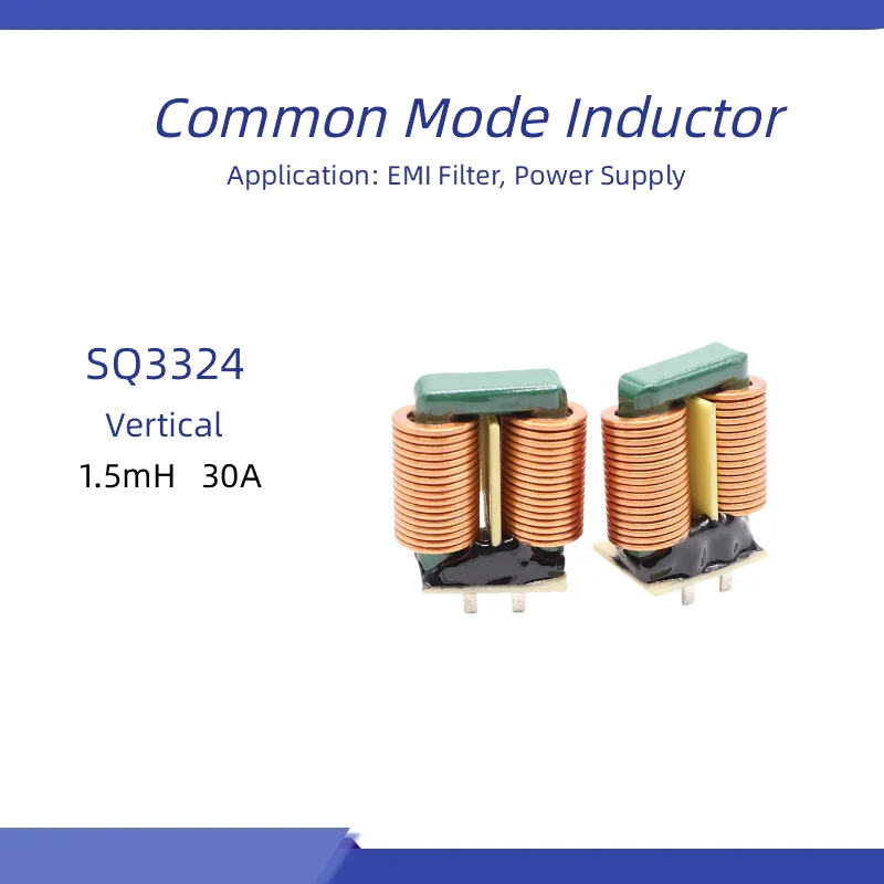 2PCS SQ3324 Vertical Common Mode Choke 1.5mH 30A High Current DIP Inductor For Power Supply EMI Filter