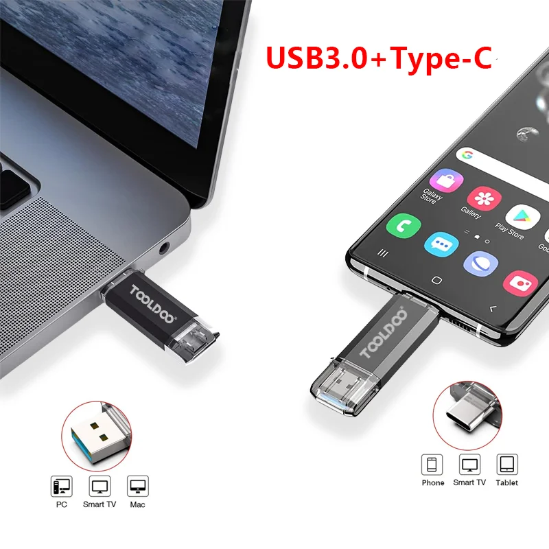 USB 3.0 высокоскоростной 32 Гб OTG USB флэш-накопитель, внешнее микро-устройство памяти для устройств типа C, флеш-накопитель типа C