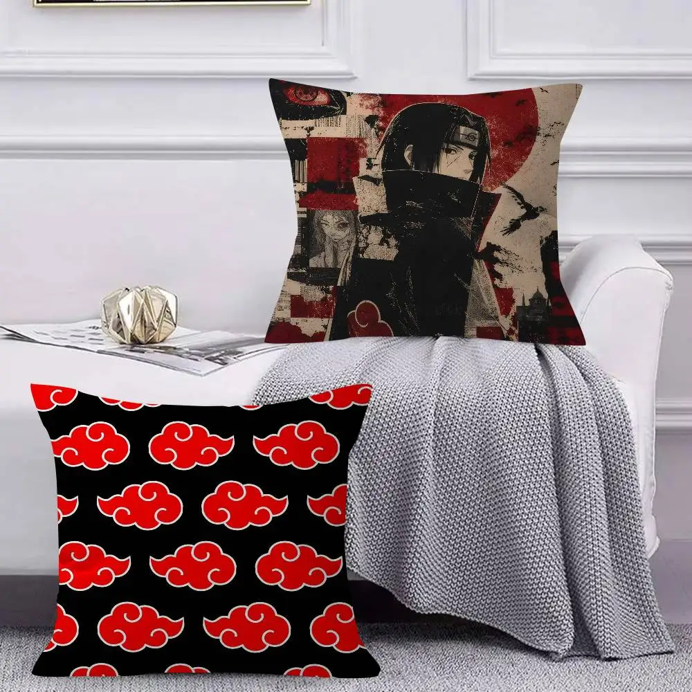 Anime N-NARUTO Akatsuki Itachi    Cushion Cover Car Throw Pillow Case For Sofa Car Christmas Gift