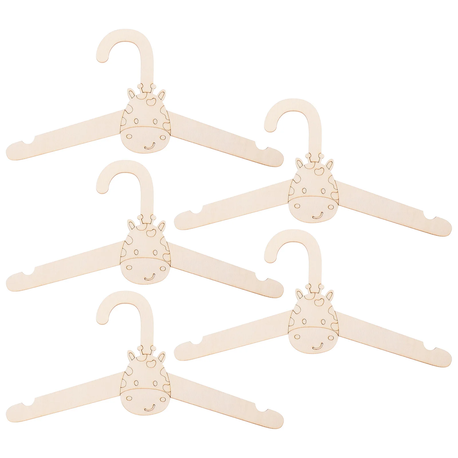 

5Pcs Giraffe Wooden Baby Hangers Easy Organization DIY Kids Clothes Hangers for Nursery and School Wooden Baby Clothes Hanger