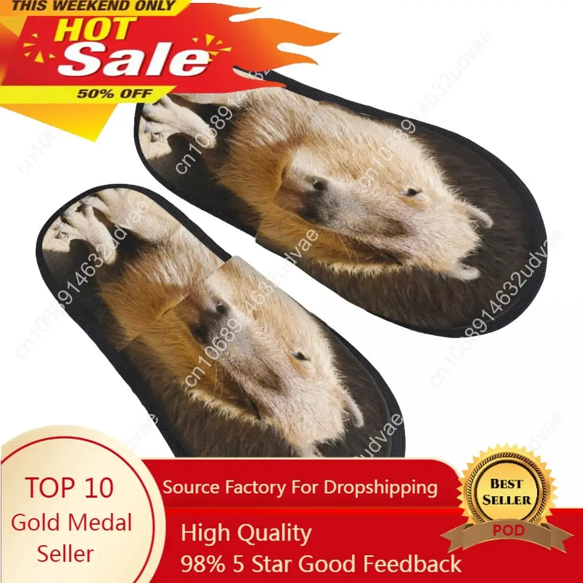 Winter Slipper Woman Man Fluffy Warm Slippers Capybaras With Sun House Slippers Shoes