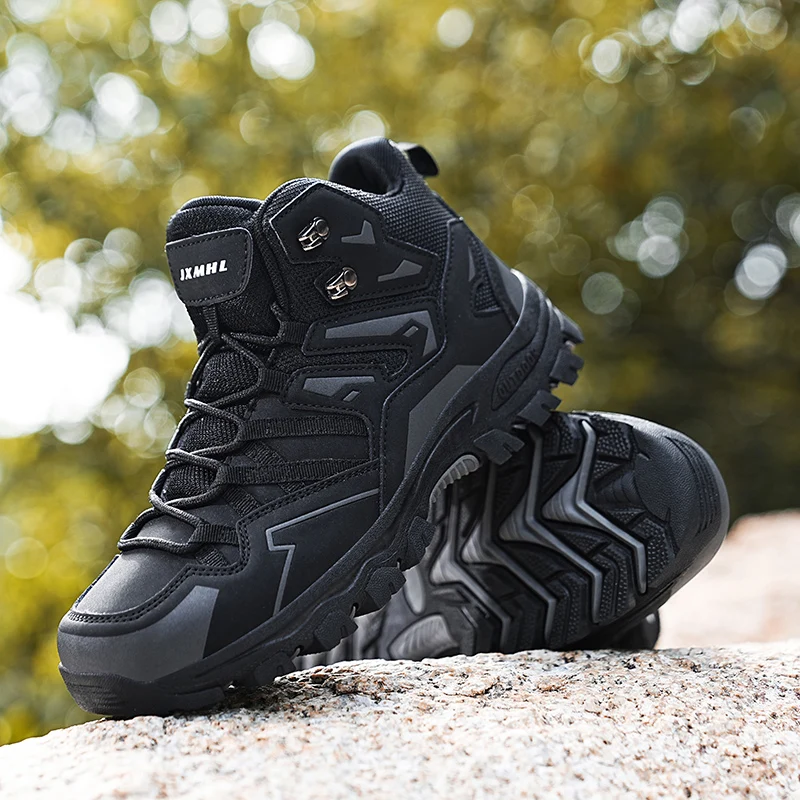 

High Top Hiking Shoes Men Women Comfortable Sneakers Casual Outdoor Trekking Sports Trail Boots Non-slip Walking Tourism Sneaker