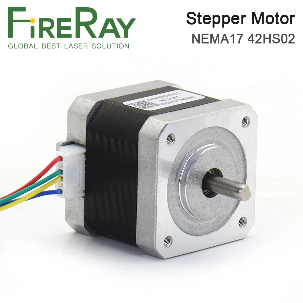 

FireRay Leadshine Nema17 2-фазный шаговый двигатель 42HS02 0,22 Нм, диаметр вала 5 мм, длина 14 мм для гравировального станка с лазерной резьбой Co2
