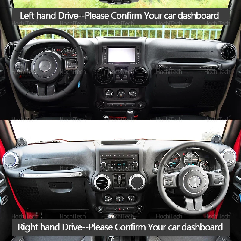 Dashmat Protect Carpet Accessories LHD RHD for Jeep Wrangler JK 2007-2017 Car Non Slip Mat Suede Leather Car Dashboard Cover Mat view 2