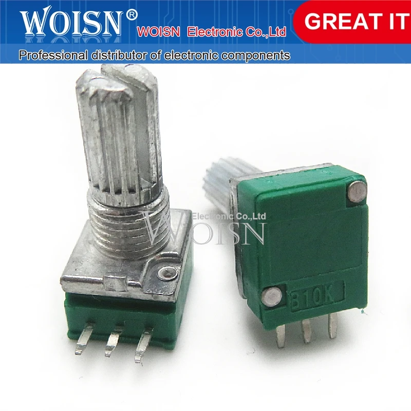 10PCS  Three-legged RK097N single potentiometer B10K audio/amplifier potentiometer