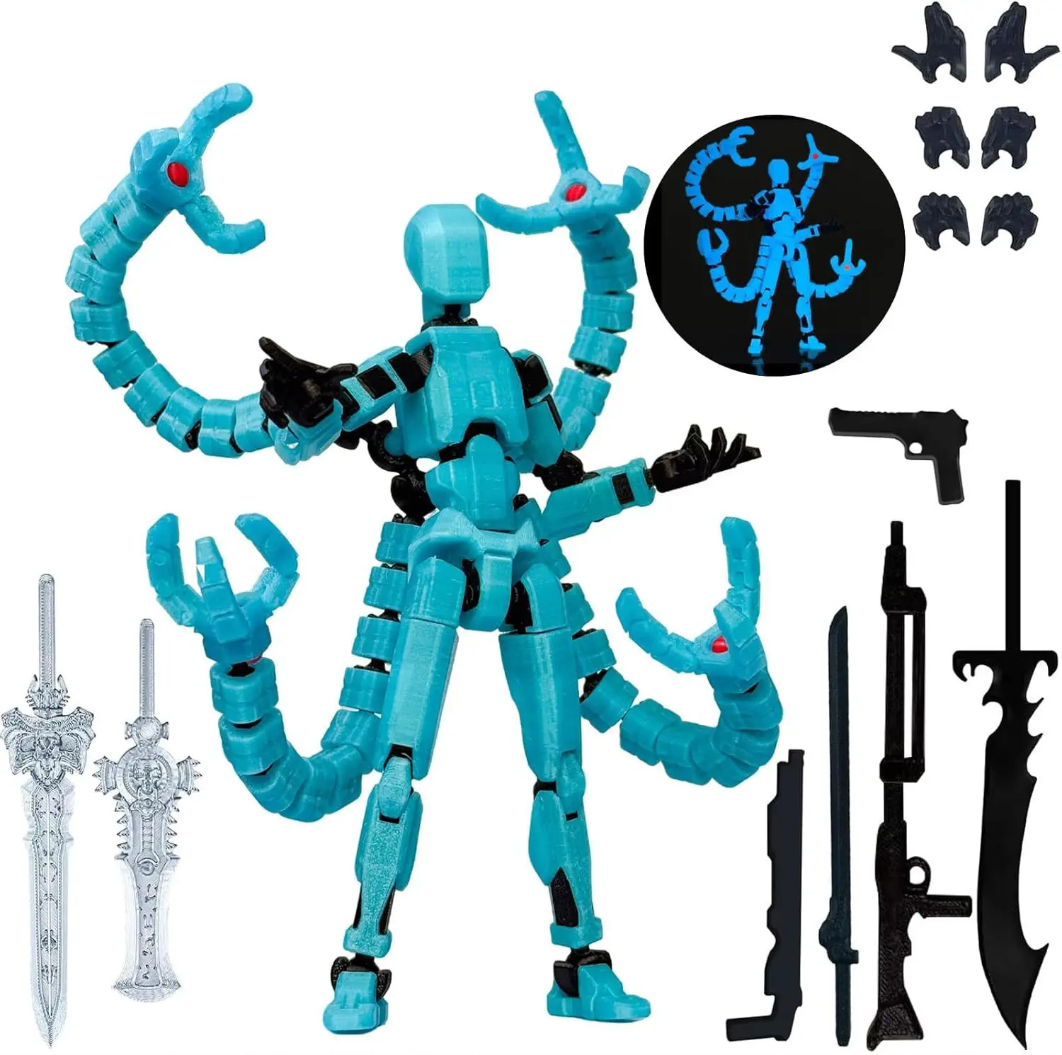 Montagefertige T13 Actionfigur 3D-Gedruckter Mehrfach Gelenkiger Beweglicher Titan 13 Lucky Dummy Nova Roboter Actionfigur für den Schreibtisch – Detail 2