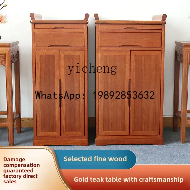 H2  solid wood desk, Xuanguantai pull cabinet, dedicated to the god of wealth, Guanyin, Buddhist niche, Buddhist cabinet