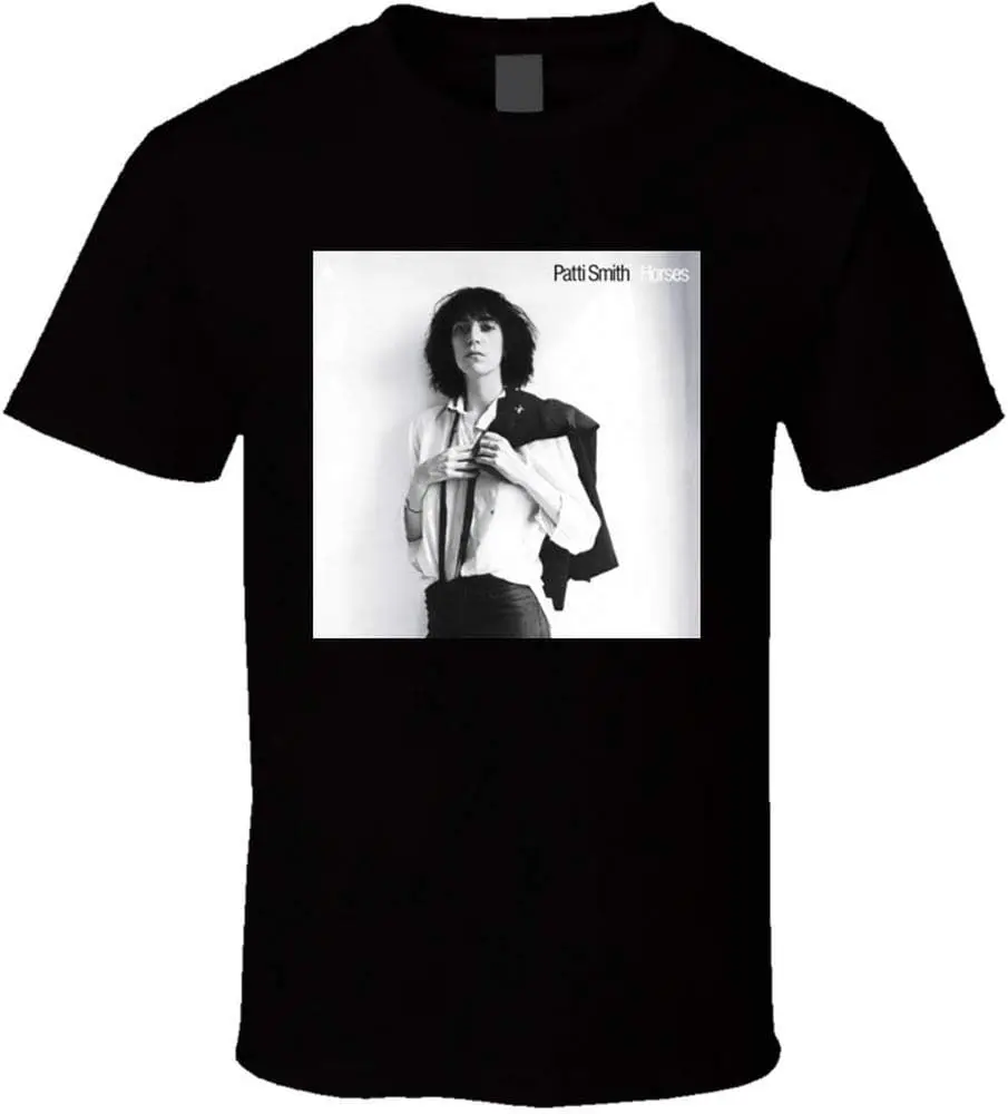 Patti Smith Horses T-Shirt Black New Fashion Top Tees