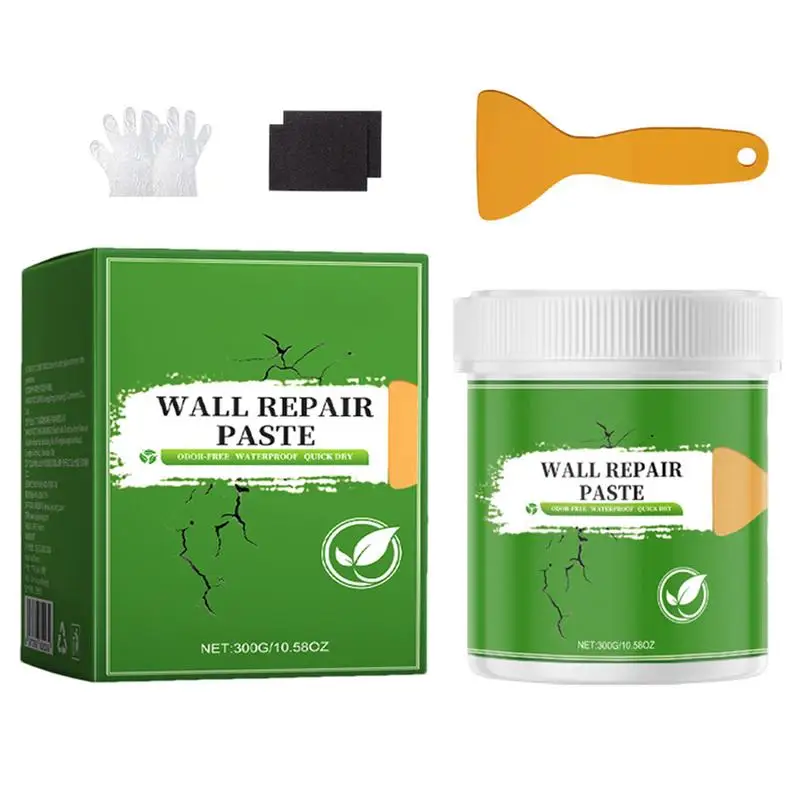 

Drywall Repair Kit White Plaster Drywall Patch Kit With Scraper Wall Repair Joint Compound Quick Drying Strong Covering