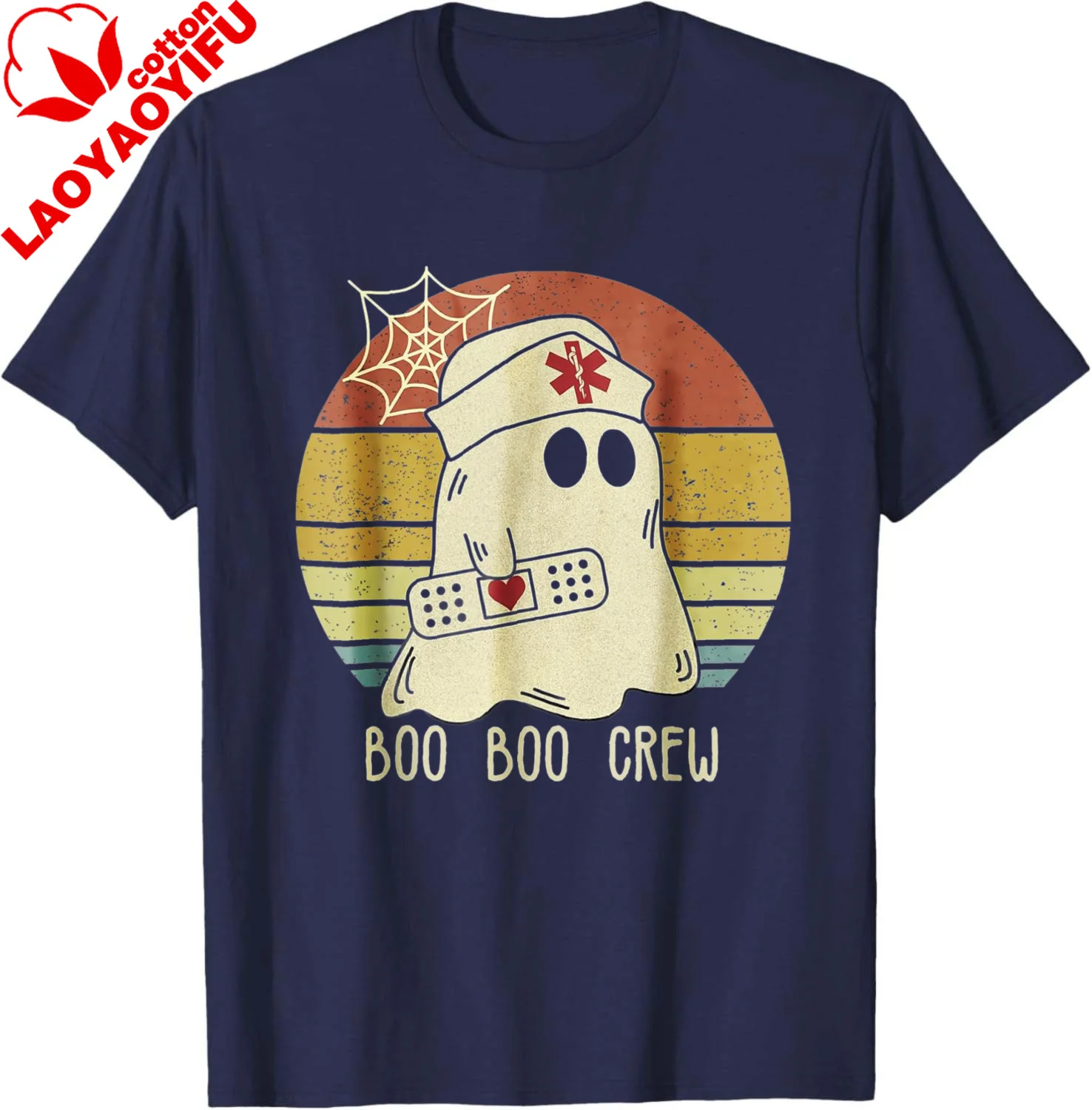 Boo Boo Crew Nurse Halloween Nurse for Women T-Shirt Personalized Clothing Vintage  Printed T-shirt Cotton Unisex Short Sleeve