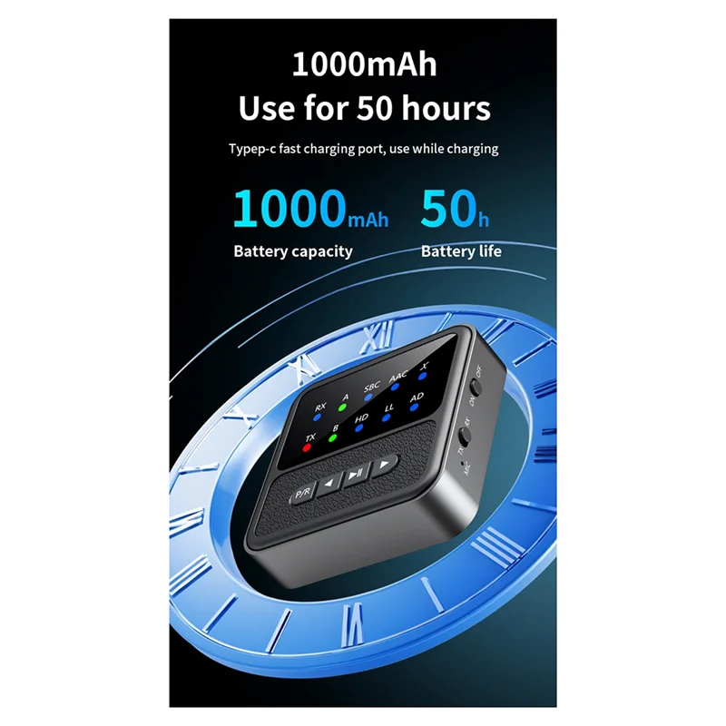 FULL-2In1 QCC 5,4 Bluetooth-адаптер Аудиопередатчик Приемник Самолет Аудиопередатчик 3,5 мм Аудиоприемник