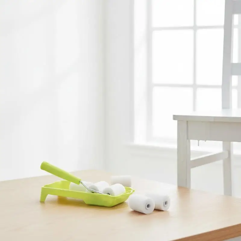 

Набор из 6 штук: Валик для краски из высокоплотного пенопласта, поддон для краски, маленький валик 2 дюйма для покраски стен, инструменты для малярных работ