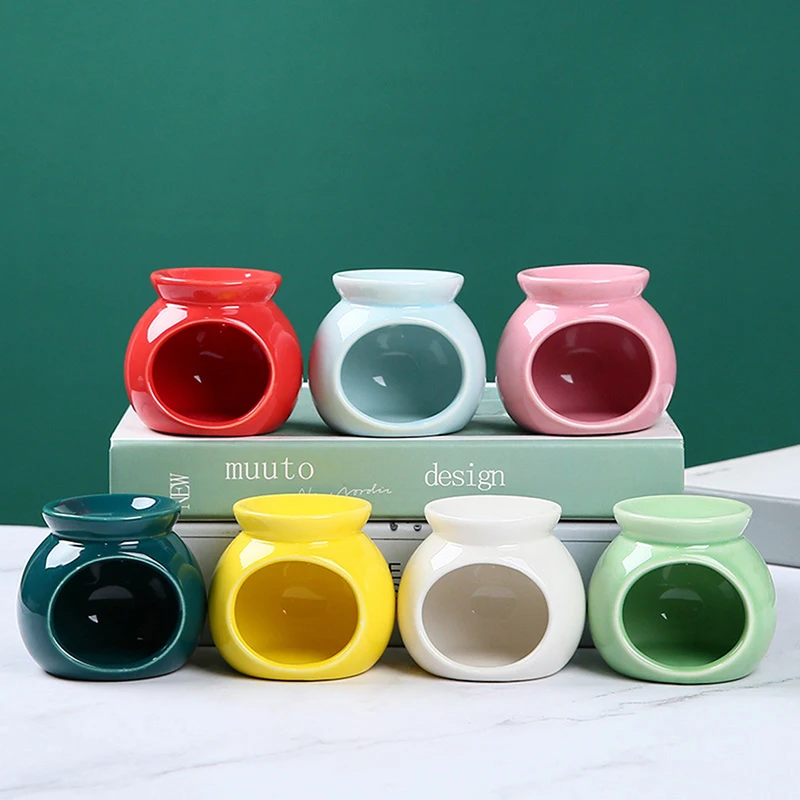 Ceramic Essential Oil Burner Incense Mini Candle Holder Colorful Ceramic Crafts Aromatherapy Diffuser Home Decor
