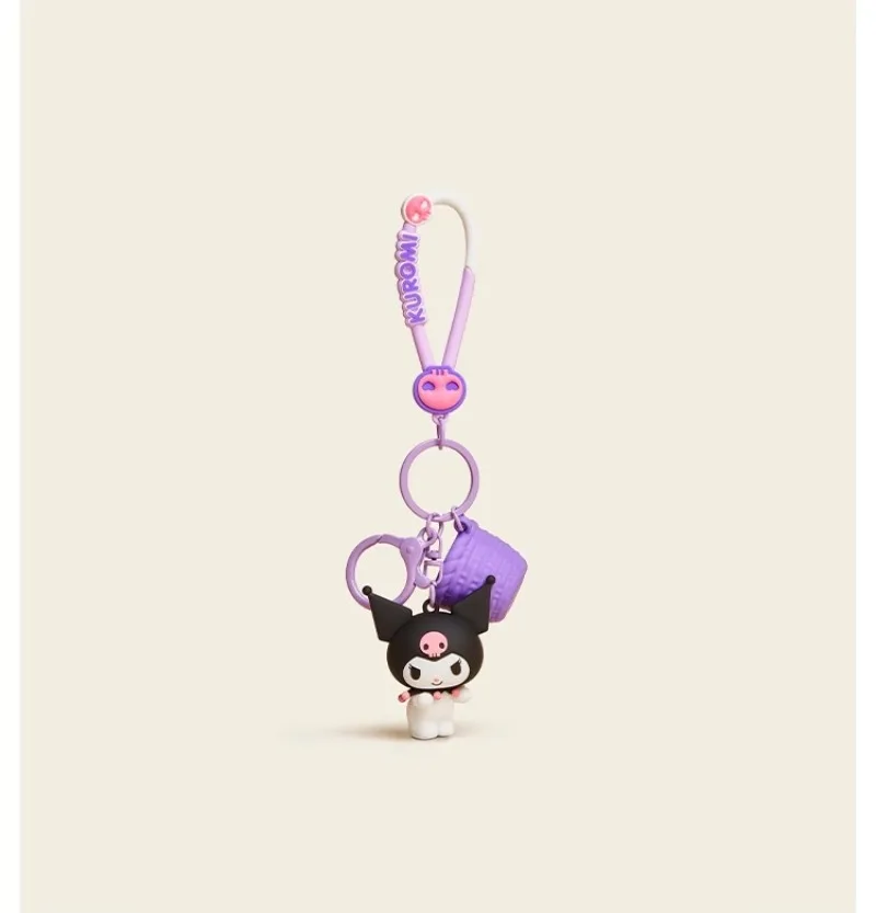 

Брелок Sanrio с рисунком Hello Kitty и Kuromi, милая аниме-игрушка, мой мелодия, рюкзак, ПВХ кулон для женщин, аксессуары для сумок, подарок