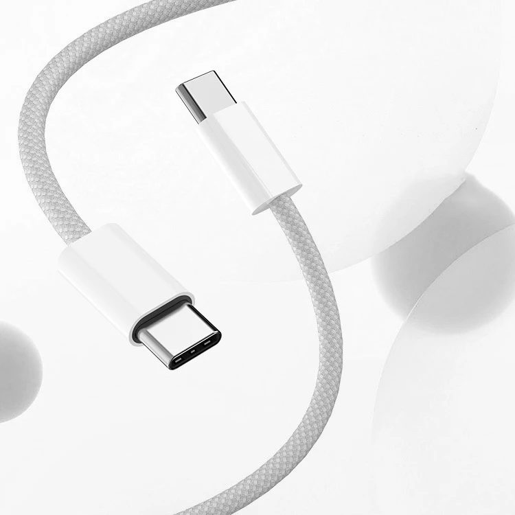 USB-C auf Typ C Farbkabel für PD 60 W Apple iPhone 15 Schnellladung für Samsung Huawei Xiaomi Typ C Webkabelzubehör