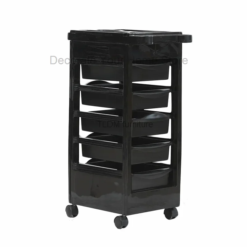 Hairdresser Tattoo Salon Trolley Tea Spa Lash Nail Salon Trolley Esthetician Makeup Plastic Carrito Auxiliar Salon Furnitur WKST