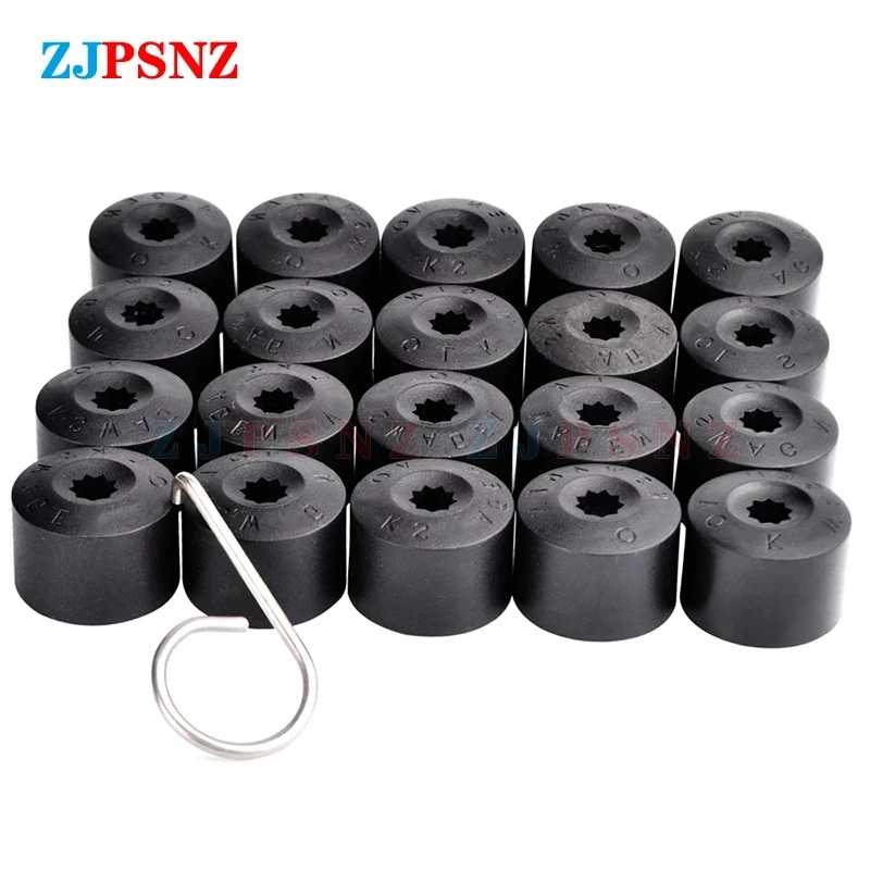 Car Tire Bolt Nut Cap 17mm Car Tire Wheel Cover Hub Nut Bolt Cover Cap Tyre Screw Cap Protection Cover Caps Anti-Rust Waterproof