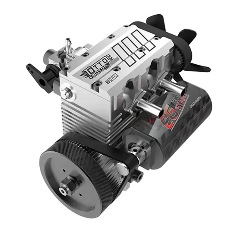 TOYAN FS-L200AC Engine Model 7cc Inline 2 Cylinders 4 Stroke Air Cooled Nitro Built Engine Model Kit