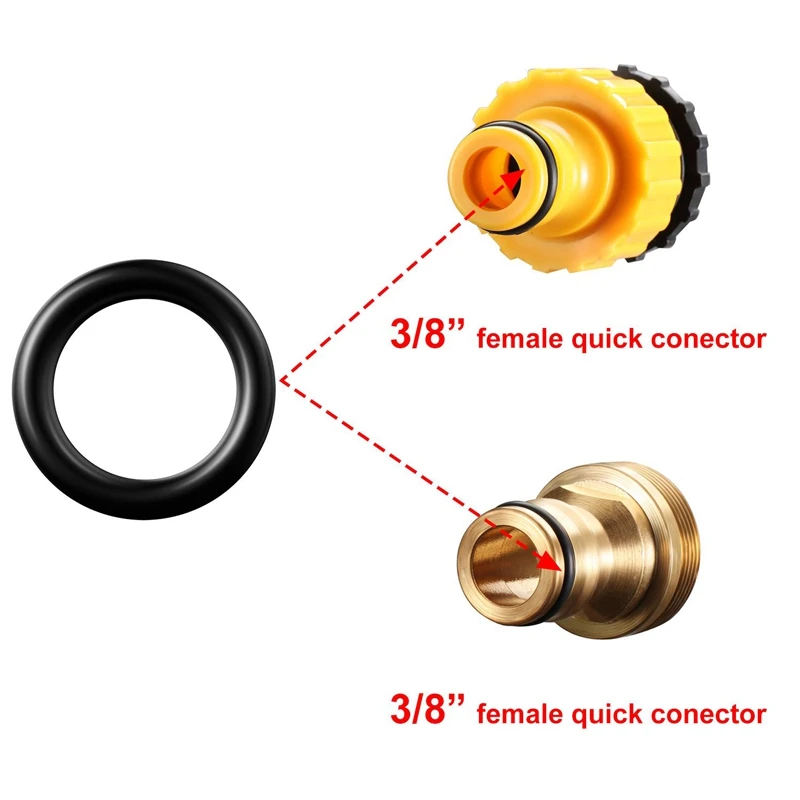 50 Pieces Power Pressure Washer O-Rings Replacement For 1/4 Inch,3/8 Inch,M22 Quick Connect Coupler