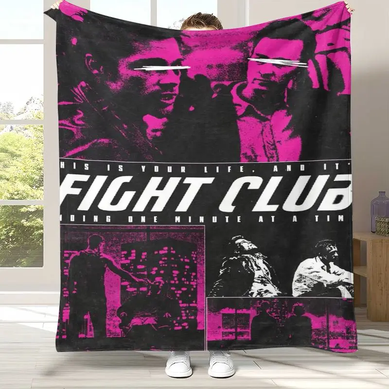 Vintage Fight Club Movie Soft Flannel Throw Blanket,Cozy Warm Blanket for Bed,Sofa,Living Room,Picnic,Camping,Home Decor,Gift
