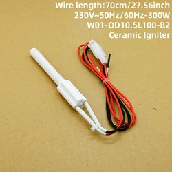 Ceramic Igniter 220V 300W ignites particles within 30 seconds heats barbecue stove, resistant to dry burning long service life