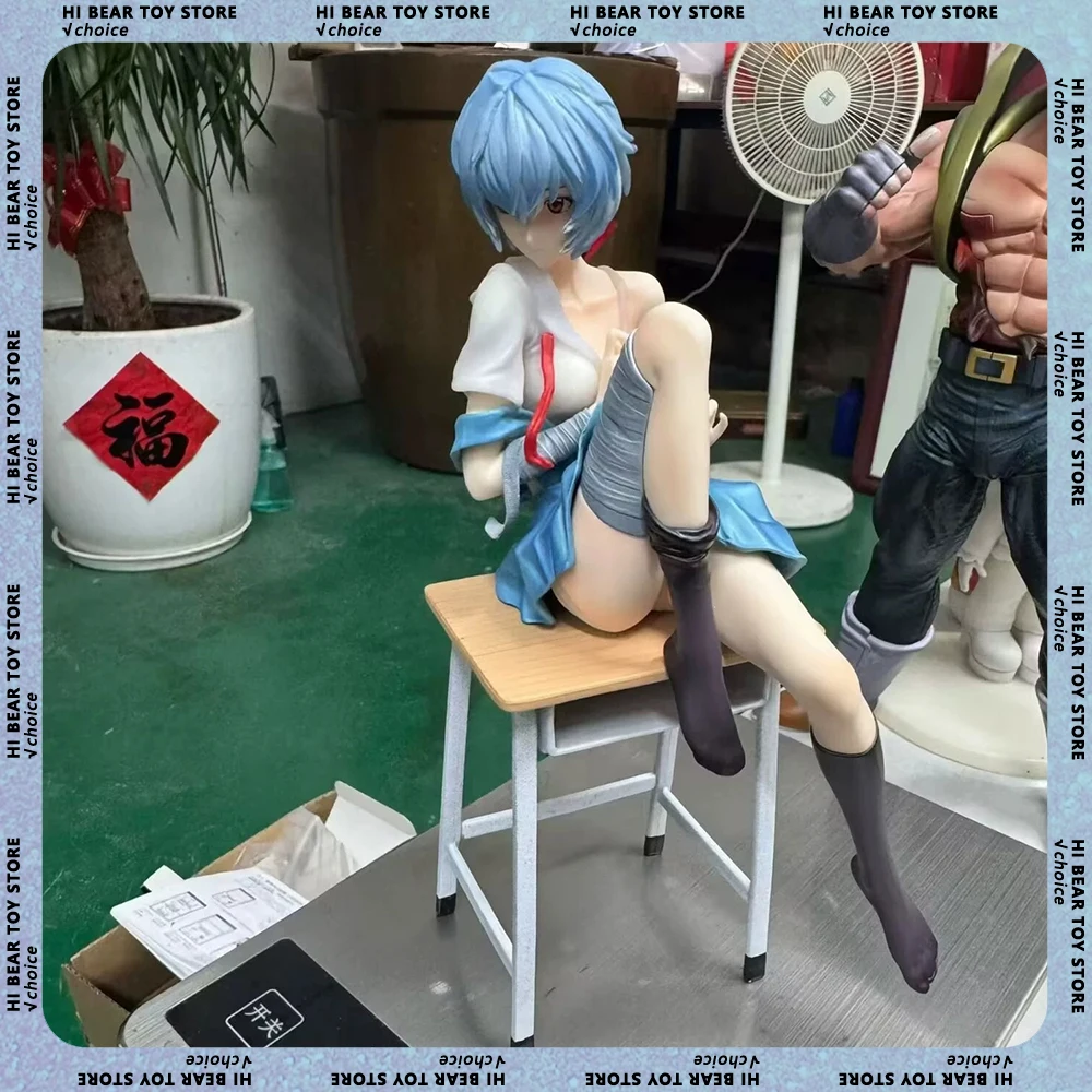 Image of Auf Lager 24cm Anime Ayanami Rei Figur Schuluniform Ayanami Figuren Sexy Mädchen Figurine PVC-Statue Modell Puppe Spielzeug Geschenke