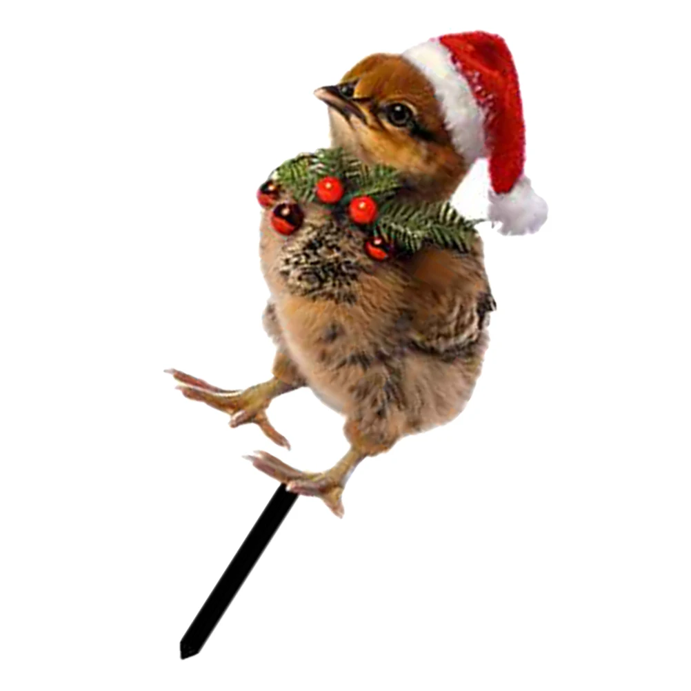 

Christmas Decoration Garden Stakes Chicken Yard Decor Metal Animal nament Outdoor Lawn Inserts Iron Sign Stake for Backyard
