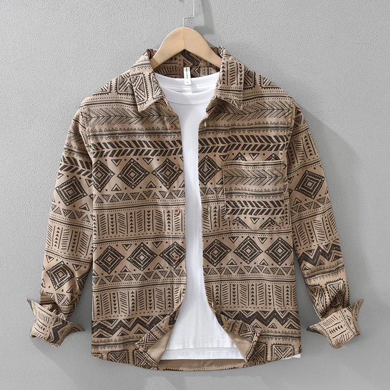 

Модная модная мужская рубашка с принтом, повседневная одежда большого размера с длинными рукавами, весна 2024, новые офисные рубашки черного цвета