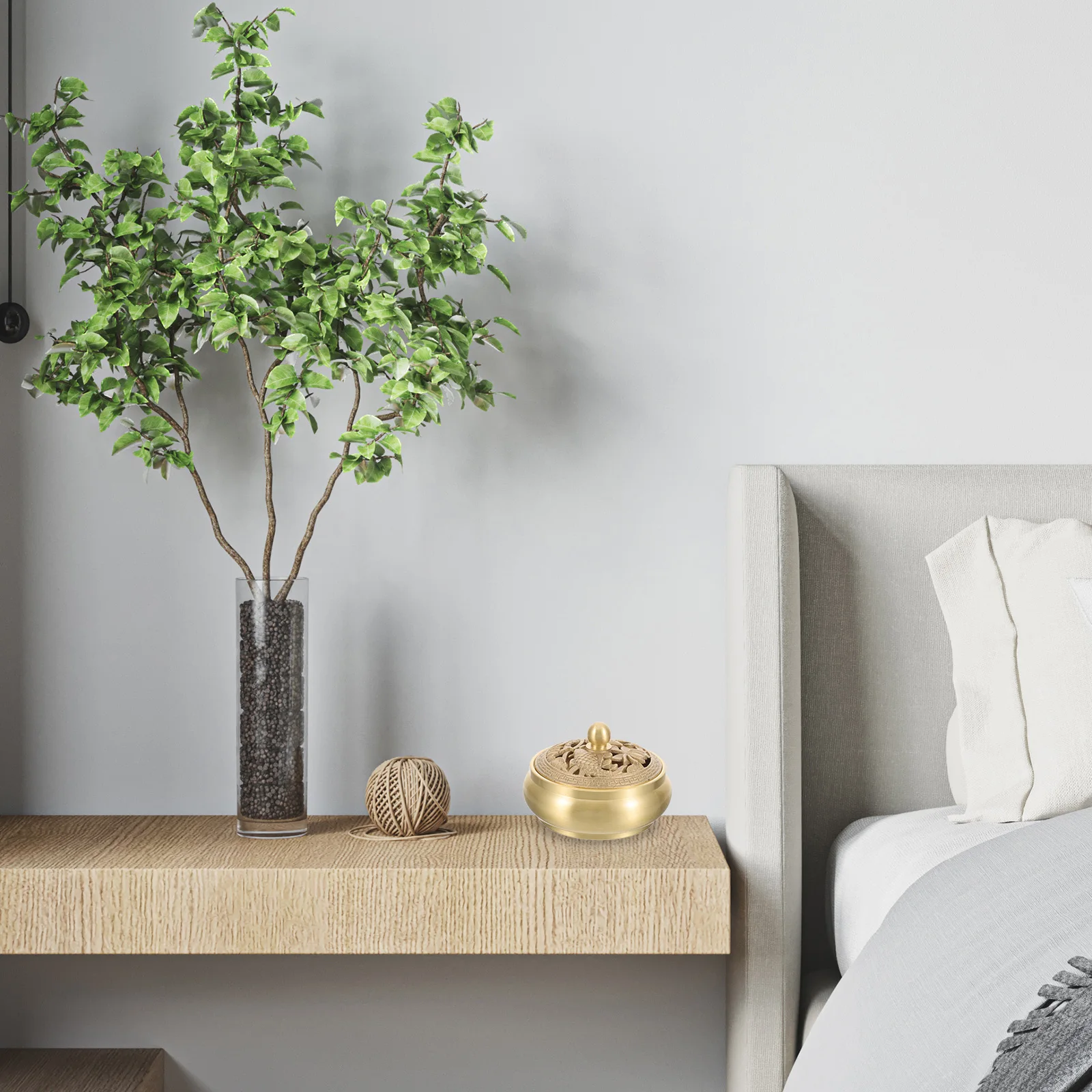 

Brass Koi Incense Burner Retro Desktop Aromatherapy Furnace For Home Office Decor Stress Relief Meditation Gift Copper