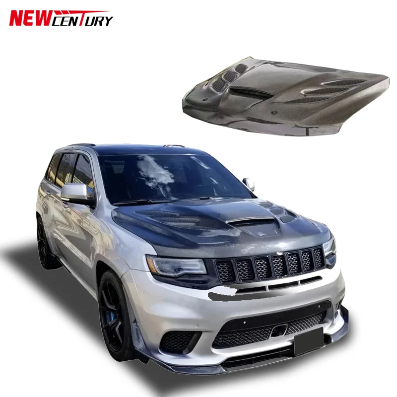 

Carbon fiber hood 2013-2024 Carbon fiber cutout ventilation hood for Jeep Grand Cherokee modification