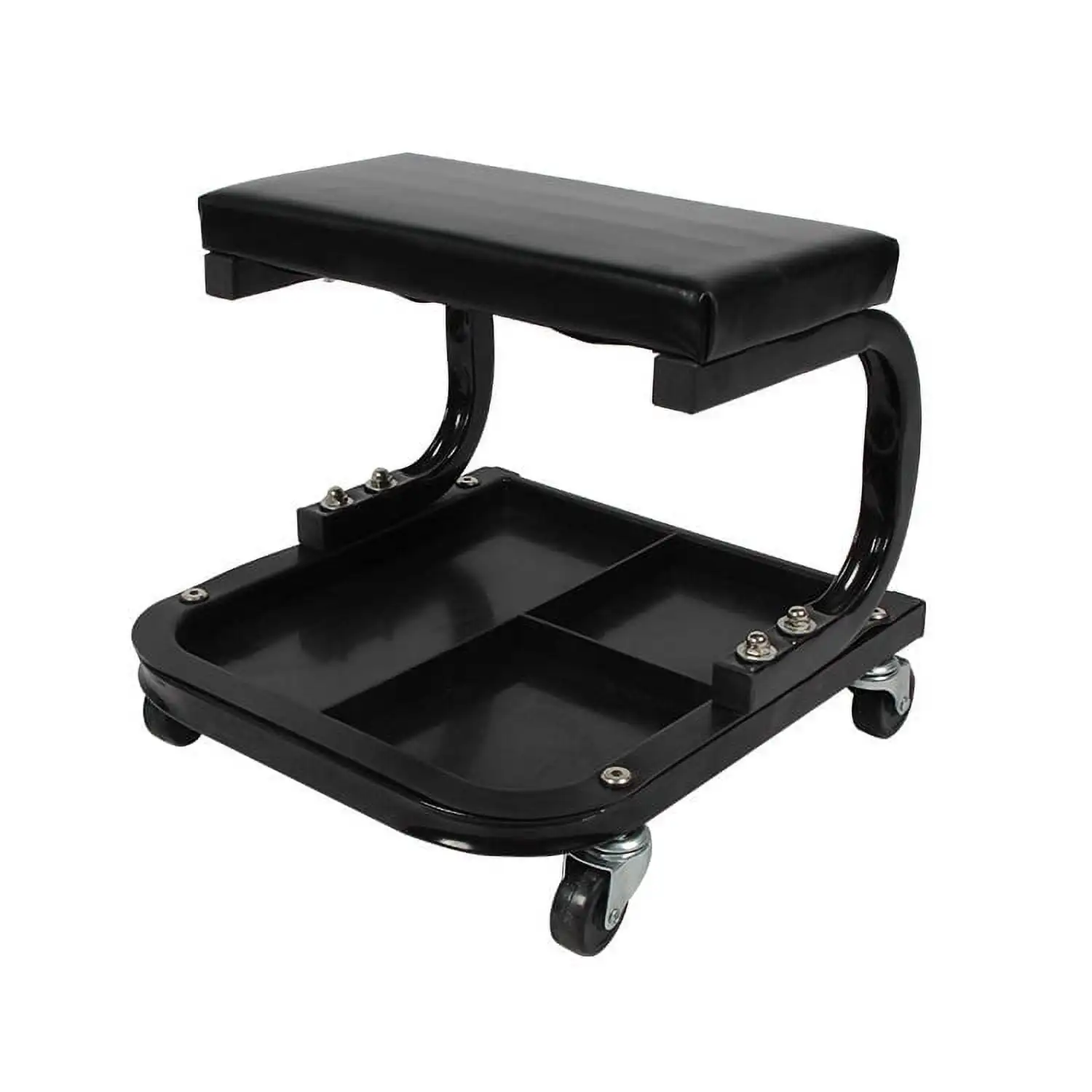 

SKYSHALO Garage Shop Creeper Seat with Tool Tray Rolling Padded Auto Mechanic Stool ,250 lbs Capacity