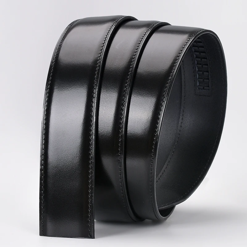 

Men's leather belt with headless automatic buckle body, single leather belt for fashionable matching with shoes