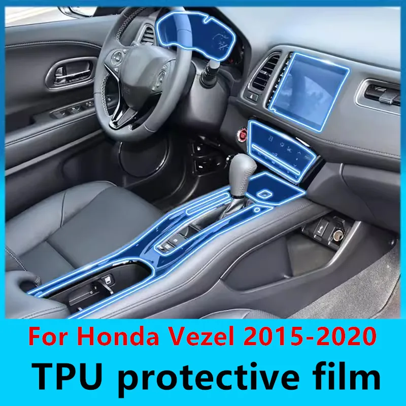 

Car Interior Center console Transparent TPU Protective film Anti-scratch Repair film For Honda Vezel 2015-2020 Auto Accessories