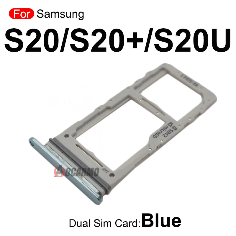 For Samsung Galaxy S20 Ultra Sim Card S20+ S20 Plus Single & Dual Sim Tray MicroSD Holder Nano Slot Replacement Part